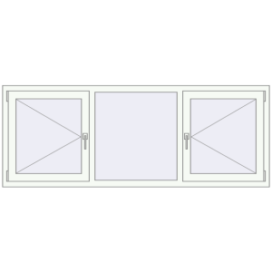 Cumpără Ferestre 2000x760 mm OPTIMUM REHAU EURO 70 RAL 9016 Traffic white two-sided