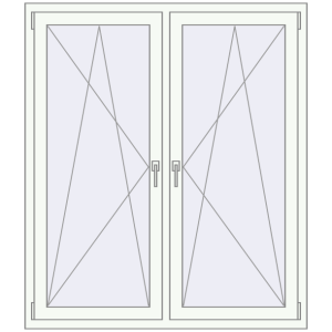 Cumpără Ferestre 1300x1500 mm ENERGY-SAVING REHAU SYNEGO MD RAL 9016 Traffic white two-sided