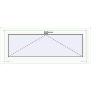 Cumpără Ferestre 1200x500 mm REHAU BRILLANT DESIGN RAL 9016 Traffic white two-sided