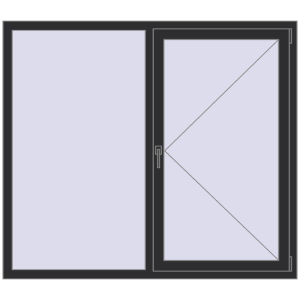 Cumpără Ferestre 1600x1400 mm OPTIMUM REHAU EURO 70 ANTHRACITE_GREY_GLATT two-sided