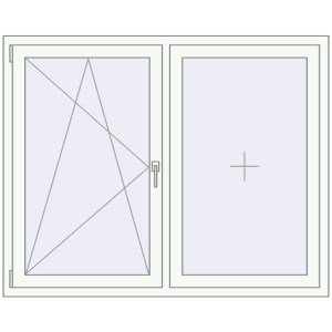 Cumpără Ferestre 1500x1200 mm OPTIMUM REHAU EURO 70 RAL 9016 Traffic white two-sided