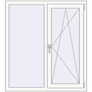 Cumpără Ferestre 1120x1240 mm ENERGY-SAVING REHAU SYNEGO MD RAL 9016 Traffic white two-sided