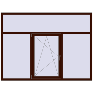 Cumpără Ferestre 2150x1600 mm ENERGY-SAVING REHAU SYNEGO MD BLACK_CHERRY two-sided