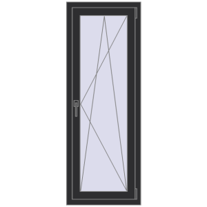 Cumpără Ferestre 550x1500 mm OPTIMUM REHAU EURO 70 ANTHRACITE_GREY_GLATT two-sided