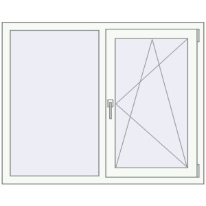 Cumpără Ferestre 1250x1000 mm BASE REHAU EURO 60 RAL 9016 Traffic white two-sided