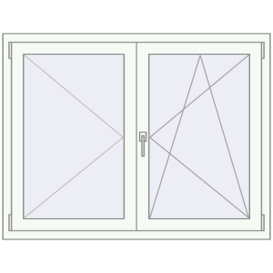 Cumpără Ferestre 1300x1000 mm BASE REHAU EURO 60 RAL 9016 Traffic white two-sided