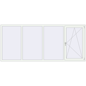 Cumpără Ferestre 3000x1300 mm ALU STANDARD 72 RAL 9016 Traffic white two-sided