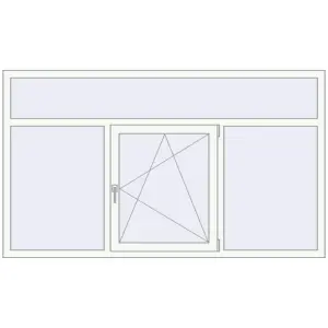 Cumpără Ferestre 2150x1250 mm ENERGY-SAVING REHAU SYNEGO MD RAL 9016 Traffic white two-sided