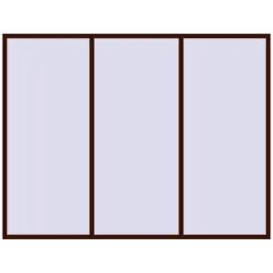 Cumpără Ferestre 2960x2270 mm BASE REHAU EURO 60 BLACK_CHERRY two-sided