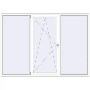 Cumpără Ferestre 2480x1760 mm BASE REHAU EURO 60 RAL 9016 Traffic white two-sided