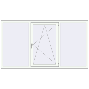 Cumpără Ferestre 2200x1200 mm OPTIMUM REHAU EURO 70 RAL 9016 Traffic white two-sided