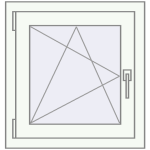 fereastră 550x550 - REHAU EURO-DESIGN 60 . Vedere din interior Cumpără Ferestre 550x550 mm BASE REHAU EURO 60 RAL 9016 Traffic white two-sided