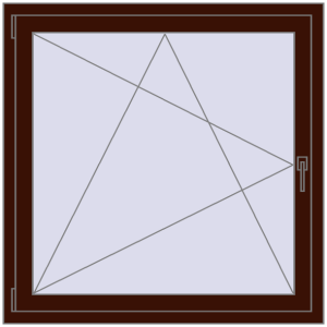 Cumpără Ferestre 1100x1100 mm OPTIMUM REHAU EURO 70 BLACK_CHERRY two-sided