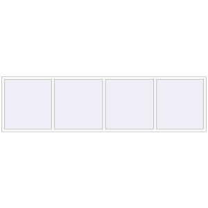 fereastră 3700x1000 - REHAU EURO-DESIGN 60 . Vedere din interior Cumpără Ferestre 3700x1000 mm BASE REHAU EURO 60 RAL 9016 Traffic white two-sided