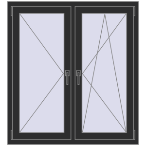 fereastră 1100x1200 - REHAU EURO-DESIGN 70 . Vedere din interior Cumpără Ferestre 1100x1200 mm OPTIMUM REHAU EURO 70 BLACK_STRUCTURAL two-sided