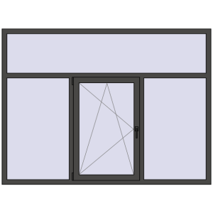 Cumpără Ferestre 2150x1600 mm ENERGY-SAVING REHAU SYNEGO MD BASALT_GREY two-sided