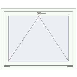 Cumpără Ferestre 1000x800 mm REHAU BRILLANT DESIGN RAL 9016 Traffic white two-sided