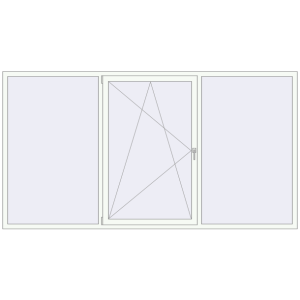 Cumpără Ferestre 3000x1600 mm BASE REHAU EURO 60 RAL 9016 Traffic white two-sided