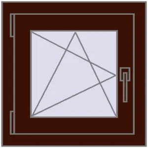 Cumpără Ferestre 500x500 mm REHAU BRILLANT DESIGN BLACK_CHERRY two-sided