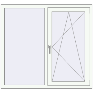 Cumpără Ferestre 1300x1200 mm ALU STANDARD 72 RAL 9016 Traffic white two-sided