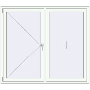 Cumpără Ferestre 1600x1400 mm OPTIMUM REHAU EURO 70 RAL 9016 Traffic white two-sided