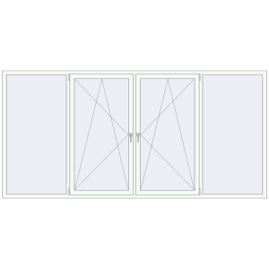 Cumpără Ferestre 3360x1620 mm ENERGY-SAVING REHAU SYNEGO MD RAL 9016 Traffic white two-sided