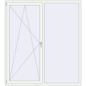 Cumpără Ferestre 1800x2000 mm REHAU ARTEVO RAL 9016 Traffic white two-sided