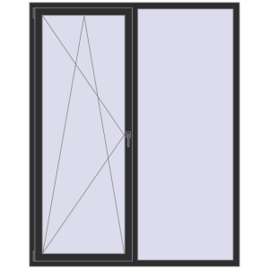 fereastră 1640x2060 - REHAU SYNEGO MD . Vedere din interior Cumpără Ferestre 1640x2060 mm ENERGY-SAVING REHAU SYNEGO MD ANTHRACITE_GREY_GLATT two-sided