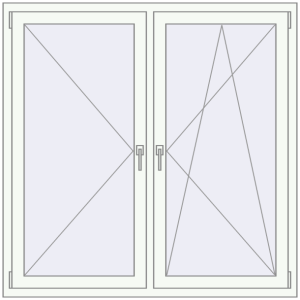 fereastră 1400x1400 - REHAU EURO-DESIGN 60 . Vedere din interior Cumpără Ferestre 1400x1400 mm BASE REHAU EURO 60 ANTHRACITE_GREY_GLATT external