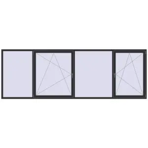 Cumpără Ferestre 4100x1400 mm ENERGY-SAVING REHAU SYNEGO MD ANTHRACITE_GREY_GLATT two-sided