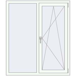 Cumpără Ferestre 1200x1400 mm OPTIMUM REHAU EURO 70 RAL 9016 Traffic white two-sided