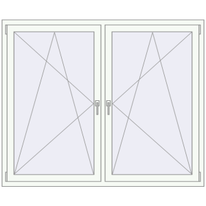 fereastră 1700x1400 - REHAU EURO-DESIGN 60 . Vedere din interior Cumpără Ferestre 1700x1400 mm BASE REHAU EURO 60 RAL 9016 Traffic white two-sided