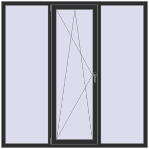Cumpără Ferestre 1800x1800 mm BASE REHAU EURO 60 ANTHRACITE_GREY_GLATT two-sided