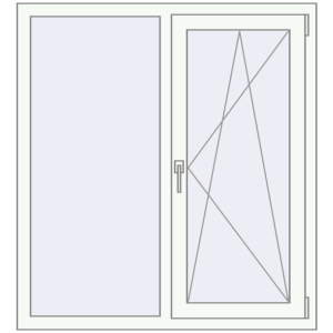 Cumpără Ferestre 1080x1200 mm ENERGY-SAVING REHAU SYNEGO MD RAL 9016 Traffic white two-sided