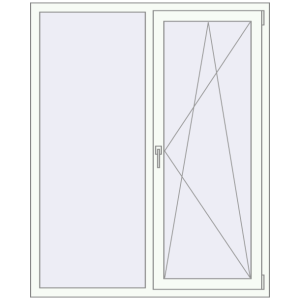 Cumpără Ferestre 1300x1600 mm ENERGY-SAVING REHAU SYNEGO MD RAL 9016 Traffic white two-sided