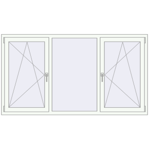 Cumpără Ferestre 2000x1100 mm REHAU ARTEVO RAL 9016 Traffic white two-sided