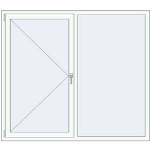 Cumpără Ferestre 1700x1500 mm BASE REHAU EURO 60 RAL 9016 Traffic white two-sided