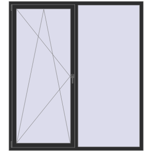 fereastră 1800x2000 - REHAU ART EVOLUTION . Vedere din interior Cumpără Ferestre 1800x2000 mm REHAU ARTEVO BLACK_STRUCTURAL two-sided