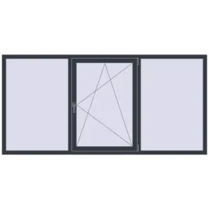 Cumpără Ferestre 2480x1210 mm REHAU ARTEVO ANTHRACITE_GREY_STRUKTURAL two-sided