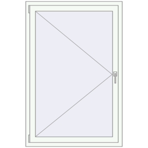 Cumpără Ferestre 1000x1500 mm REHAU BRILLANT DESIGN RAL 9016 Traffic white two-sided