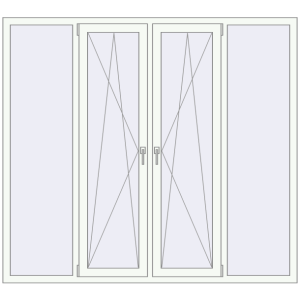 fereastră 2000x1800 - FRAMEX FT 72 . Vedere din interior Cumpără Ferestre 2000x1800 mm ALU STANDARD 72 RAL 9016 Traffic white two-sided