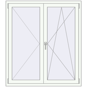 fereastră 1200x1400 - REHAU EURO-DESIGN 70 . Vedere din interior Cumpără Ferestre 1200x1400 mm OPTIMUM REHAU EURO 70 RAL 9016 Traffic white two-sided