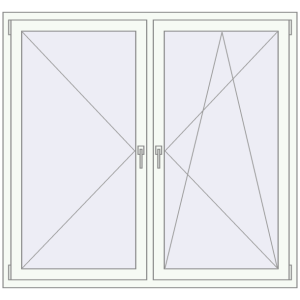 Cumpără Ferestre 1560x1460 mm ENERGY-SAVING REHAU SYNEGO MD RAL 9016 Traffic white two-sided