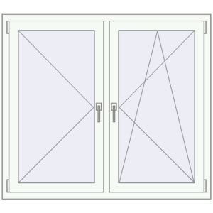 Cumpără Ferestre 1250x1150 mm OPTIMUM REHAU EURO 70 RAL 9016 Traffic white two-sided