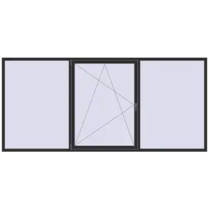 Cumpără Ferestre 3500x1600 mm REHAU BRILLANT DESIGN ANTHRACITE_GREY_GLATT two-sided