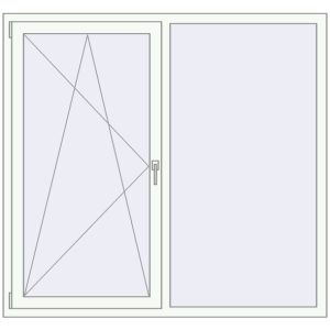 Cumpără Ferestre 1600x1500 mm ENERGY-SAVING REHAU SYNEGO MD RAL 9016 Traffic white two-sided