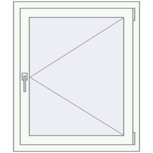 Cumpără Ferestre 800x1000 mm BASE REHAU EURO 60 RAL 9016 Traffic white two-sided