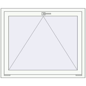 Cumpără Ferestre 1050x900 mm BASE REHAU EURO 60 RAL 9016 Traffic white two-sided