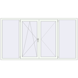 fereastră 2480x1350 - REHAU EURO-DESIGN 70 . Vedere din interior Cumpără Ferestre 2480x1350 mm OPTIMUM REHAU EURO 70 RAL 9016 Traffic white two-sided