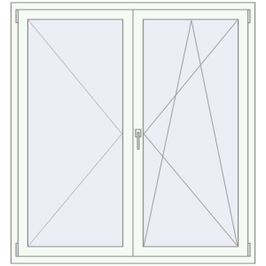 fereastră 1480x1560 - REHAU EURO-DESIGN 60 . Vedere din interior Cumpără Ferestre 1480x1560 mm BASE REHAU EURO 60 RAL 9016 Traffic white two-sided